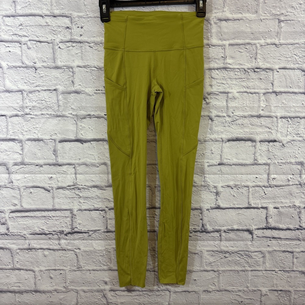 Lululemon‎ Size 2 Leggings Fast And Free Tight 25" High Rise in Golden Lime